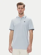 Koszulki męskie - Wrangler Polo 112362830 Błękitny Regular Fit - miniaturka - grafika 1