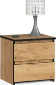 Szafki nocne - Fabryka Mebli Akord Szafka nocna CL2 40 cm 2 szuflady - dąb craft - miniaturka - grafika 1