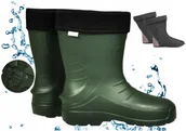 Kalosze damskie - POLSKIE kalosze piankowe gumowce robocze zielone BARDZO LEKKIE WYGODNE 36 - miniaturka - grafika 1