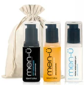 Zestawy kosmetyków męskich - men-u Zestaw pielęgnacyjny do twarzy - żel do mycia, balsam matujący i liftingujący krem po goleniu 3x100ml - miniaturka - grafika 1