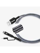 Kable USB - Kevlarowy przewód Zendure SuperCord 3w1 Lightning, USB-C, Micro USB (1m) - miniaturka - grafika 1