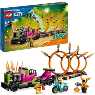 LEGO City Wyzwanie kaskaderskie - ciężarówka i ogniste obręcze 60357 - Klocki - miniaturka - grafika 1