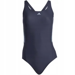 Kostium kąpielowy damski adidas Mid 3-Stripes Swimsuit granatowy HS5317 36 - Stroje kąpielowe - miniaturka - grafika 1