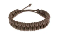 Bransolety męskie - Męska Bransoletka Pleciona Ręcznie Brąz - miniaturka - grafika 1