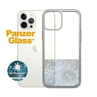 Etui i futerały do telefonów - PanzerGlass Obudowa dla telefonów komórkowych ClearCase Antibacterial na Apple iPhone 12 Pro Max 0272) Srebrny - miniaturka - grafika 1