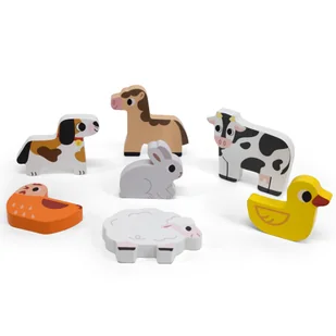 VIGA Drewniane Puzzle Układanka Montessori 2w1 Figurki Farma - Układanki dla dzieci - miniaturka - grafika 13