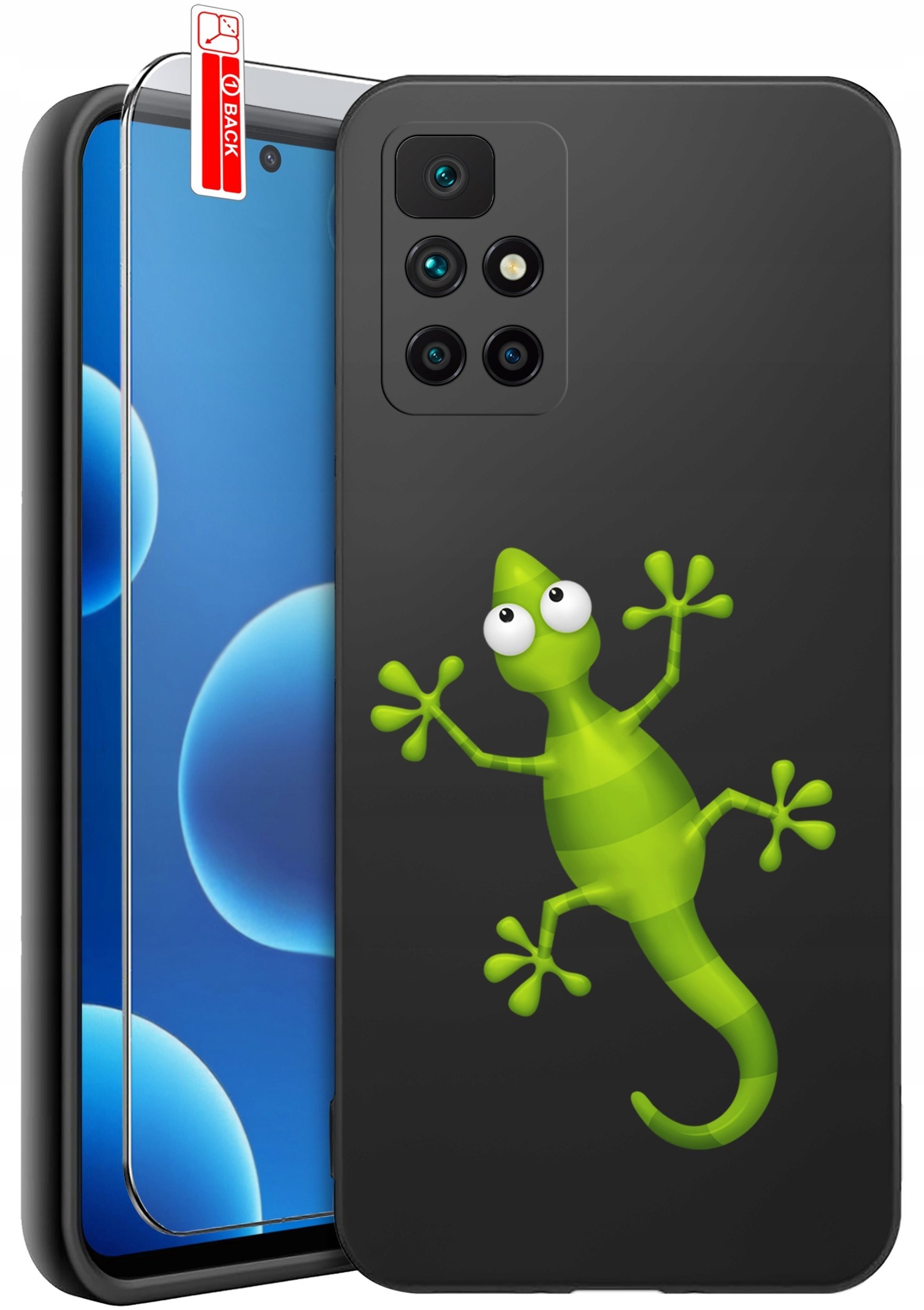 krainaGSM Etui Do Xiaomi Redmi 10 Wzory Silikonowe Matt Case + Szkło 9H