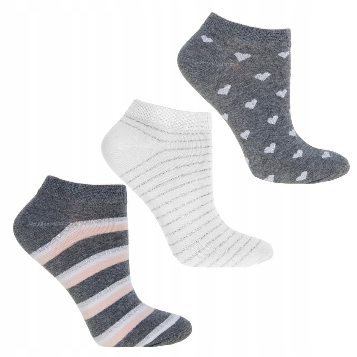 Bawełniane Skarpetki Stopki Kolorowe Damskie r. 35-38