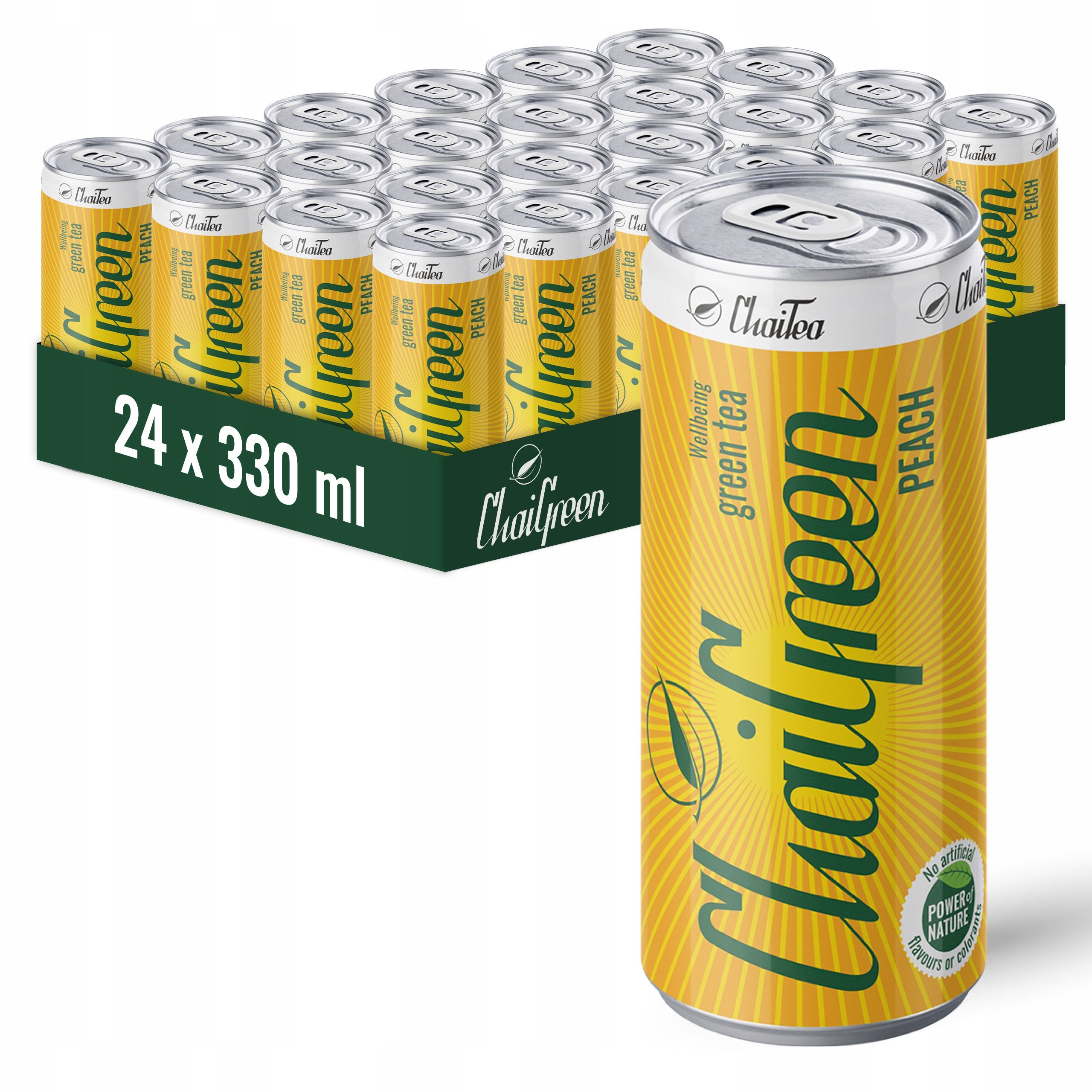 ChaiTea Chaigreen Peach 24x330ml napój zielona herbata ice tea zgrzewka