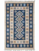 Dywany - MULTI-DECOR Dywan Kilim niebieski 120 x 180 cm - miniaturka - grafika 1