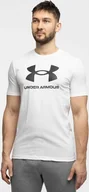 Koszulki męskie - Under Armour Koszulka męska Under Armour Sportstyle Logo biała 1382911 100 XL - miniaturka - grafika 1