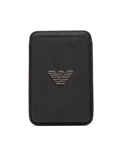 Emporio Armani Etui na karty kredytowe EM003599 AF13666 UC001 Czarny - Etui na dokumenty i karty - miniaturka - grafika 1