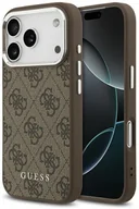 Etui i futerały do telefonów - Etui Guess 4G Classic Logo MagSafe do iPhone 17 Pro Max brązowy - miniaturka - grafika 1
