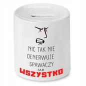 Skarbonki - SKARBONKA PREZENT SPAWACZA NIC TAK NIE DENERWUJE z Nadrukiem ze Zdjęciem - miniaturka - grafika 1