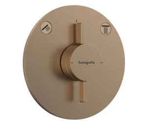 Hansgrohe DuoTurn S - Bateria podtynkowa do 2 odbiorników, brąz szczotkowany 75418140 - Baterie wannowe i prysznicowe - miniaturka - grafika 1