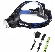Latarki - LATARKA CZOŁOWA LED ZOOM CREE XM-L T6 CZOŁÓWKA AKU - miniaturka - grafika 1