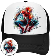 Czapki i chusty sportowe męskie - Czapka z Daszkiem SpiderMan Czarna z Nadrukiem Na Lato Siatka Bejsbolówka - miniaturka - grafika 1