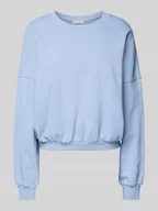Bluzy damskie - Krótka bluza z obniżonymi ramionami - miniaturka - grafika 1