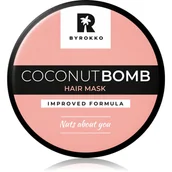 Maski do włosów - ByRokko zestaw Coconut Bomb odżywcza maska do włosów 180g + szczotka - miniaturka - grafika 1