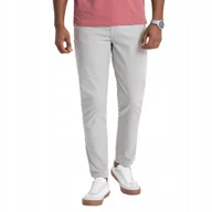 Spodnie męskie - Spodnie męskie chino o dopasowanym kroju szare V2 OM-PACP-0151 L - miniaturka - grafika 1