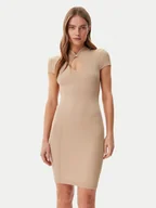 Sukienki - Guess Sukienka dzianinowa W5GK46 Z3L10 Brązowy Slim Fit - miniaturka - grafika 1
