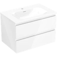 Szafki łazienkowe - Mexen Orio szafka łazienkowa 70 cm z umywalką Vela, 2 szuflady, biała połysk - 91A10-07047-2-BFF00-W23M00 - miniaturka - grafika 1