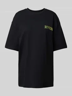 T-shirt o kroju oversized z nadrukiem z logo - Koszulki i topy damskie - miniaturka - grafika 1
