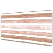 Podkładki na biurko - Mata ochronna z nadrukiem Brązowe Paski 90x45 cm - miniaturka - grafika 1