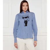 Koszule damskie - Karl Lagerfeld Koszula IKON | Relaxed fit - miniaturka - grafika 1