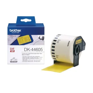 Brother DK-44605 Ciągła usuwalna żółta papierowa taśma (62mm x 30.48m) (DK44605) - Etykiety do drukarek - miniaturka - grafika 7