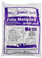 Folie i taśmy malarskie - Blue Dolphin Folia malarska gruba Plus 4x5 m 7931 - miniaturka - grafika 1