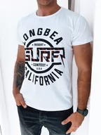 Koszulki męskie - T-shirt męski z nadrukiem biały Dstreet RX5258 - miniaturka - grafika 1