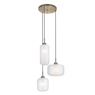 Maxlight Skandynawska LAMPA wisząca SMOOTH P0451 szklana kaskada do jadalni biała złota P0451 - Lampy sufitowe - miniaturka - grafika 1