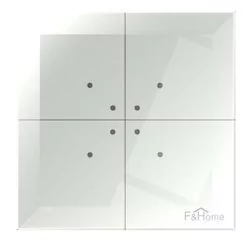 F&F F&Wave przycisk szklany 4-kanałowy biały 24V FW-GS-24-W FW-GS-24-W - Systemy inteligentnych domów - miniaturka - grafika 1