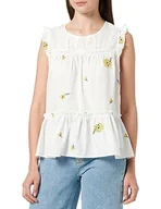 Koszulki i topy damskie - TILDEN Top damski, Wełna biała, żółta, M - miniaturka - grafika 1