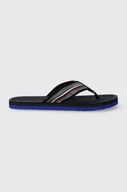 Klapki i japonki męskie - Tommy Hilfiger japonki COMFORT HILFIGER BEACH SANDAL męskie kolor granatowy FM0FM04910 - miniaturka - grafika 1