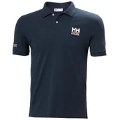 Koszulki sportowe męskie - Koszulka męska Helly Hansen Messina Graphic Fitted Polo Rozmiar: XXL / Kolor: niebieski - miniaturka - grafika 1