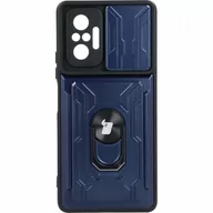 Etui i futerały do telefonów - Bizon Etui Case Camshield Card Slot Ring Redmi Note 10 Pro granatowe BCCSCSRRN10PDBL - miniaturka - grafika 1