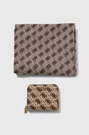Portfele - Guess portfel i szal kolor brązowy - miniaturka - grafika 1