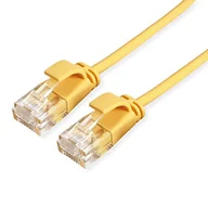 Kable miedziane - Roline 21.15.3920 kabel sieciowy RJ45, kabel krosowy CAT 6a U/UTP 0,15 m żółty - miniaturka - grafika 1