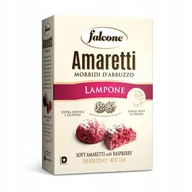 Ciastka - Ciastka malinowe miękkie włoskie Amaretti Morbidi Lampone 170g - Falcone - miniaturka - grafika 1