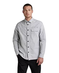 G-STAR RAW, Męska koszula z kieszonką na długopis, Mehrfarbig (odpowiednio szary/biały Oxford C895-c760), XL - Koszule męskie - miniaturka - grafika 1