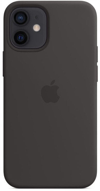 Etui Apple iPhone 12 Mini Czarne Black MHKX3ZM/A MagSafe Plecki Silikonowe one size