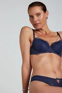 Biustonosze - Hunkemöller Biustonosz usztywniany z fiszbinami Pearlene Niebieski - miniaturka - grafika 1