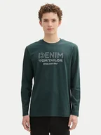 Koszulki męskie - Tom Tailor Denim Longsleeve 1043484 Zielony Regular Fit - miniaturka - grafika 1