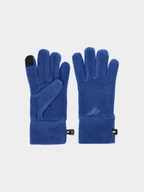 Rękawiczki dla dzieci - 4F Rękawiczki polarowe Touch Screen dziecięce - niebieskie S/M - miniaturka - grafika 1