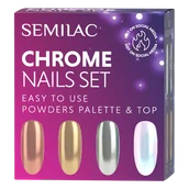 Lakiery hybrydowe - Semilac Chrome Nails Set - miniaturka - grafika 1
