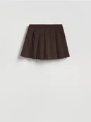 Spodenki damskie - Reserved - Spódnico-szorty w kratę - ciemnobrązowy - miniaturka - grafika 1