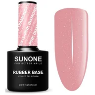 Lakiery hybrydowe - Baza hybrydowa SUNONE Rubber Base Pink Diamond 15 12ml - miniaturka - grafika 1