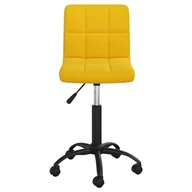Fotele i krzesła biurowe - vidaXL Obrotowe krzesło biurowe, musztardowe, tapicerowane aksamitem! 334363 - miniaturka - grafika 1